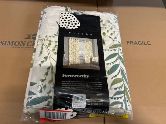 BAGGED FERNWORTHY EYELET ROOM DARKENING CURTAINS - 66 x 54" 