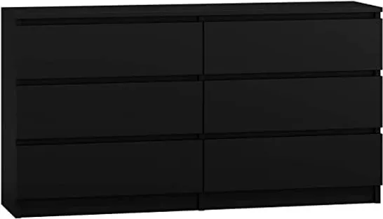 BOXED M6 140CM DRAWERS - BLACK 