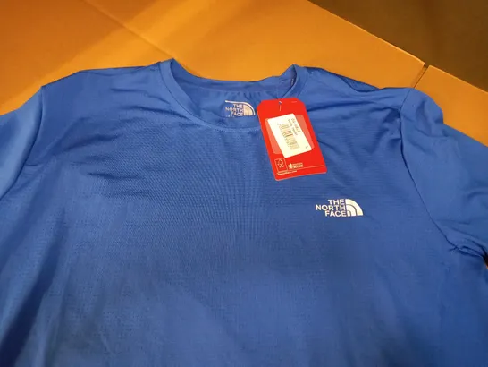 THE NORTH FACE BLUE/LOGO FITNESS TEE - LARGE