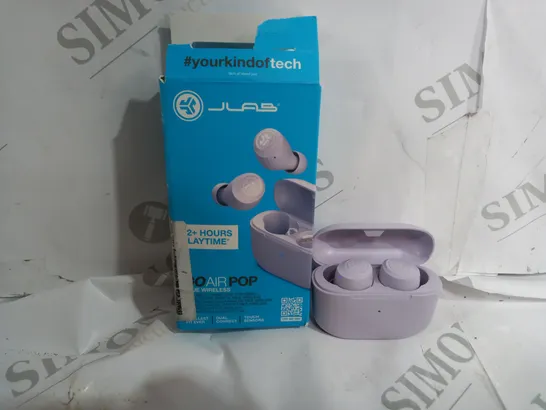 JLAB GOAIRPOP EARPHONES IN LILAC