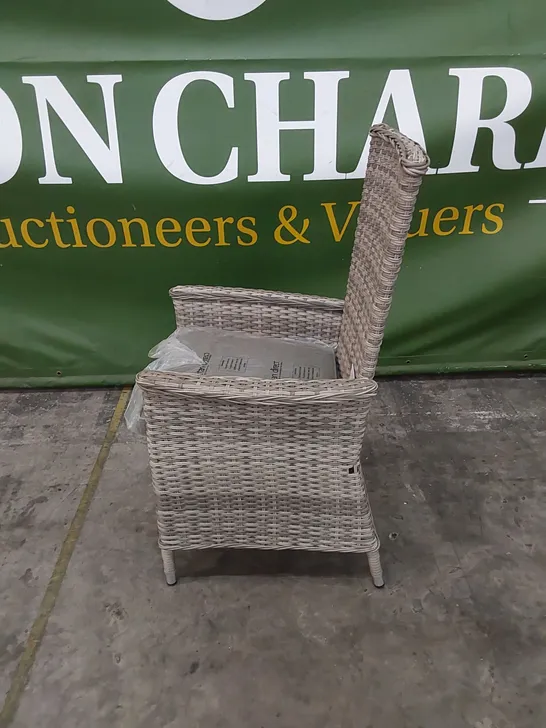 CAMBRIDGE RATTAN RECLINER CHAIR WITH CUSHION