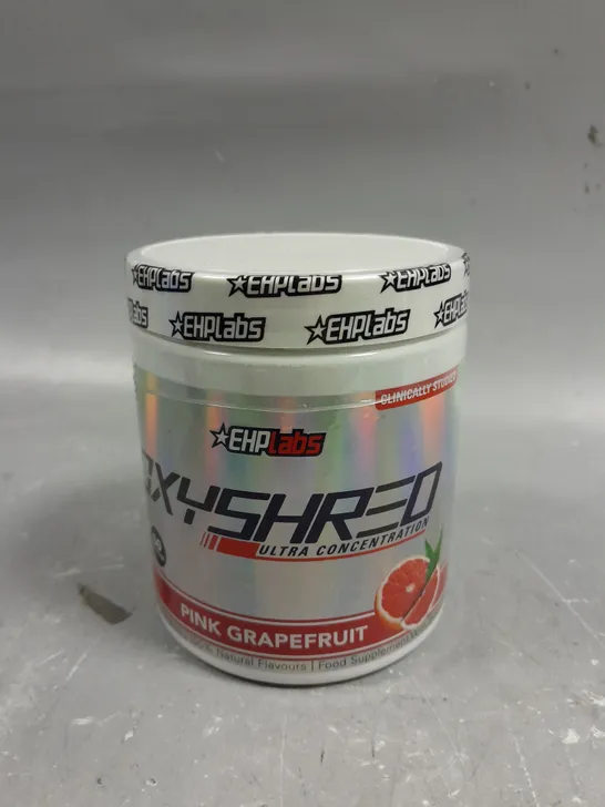 SEALED EHPLABS OXYSHRED ULTRA CONCENTRATION FOOD SUPPLEMENT - PINK GRAPEFRUIT - 282G 