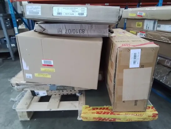 PALLET OF ASSORTED FLAT PACK FURNITURE PARTS