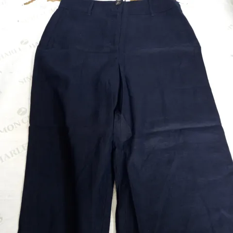 BODEN NAVY BUTTON UP TROUSERS - 12L