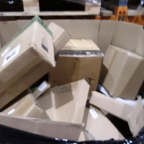 PALLET OF ASSORTED PRODUCTS TO INCLUDE; TOILET SEAT, PARASOL STAND AND HOSE REEL