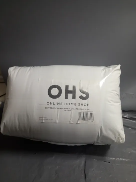 OHS SOFT TOUCH YOURS & MINE 10.5/13.5 TOG DUAL DUVET - DOUBLE