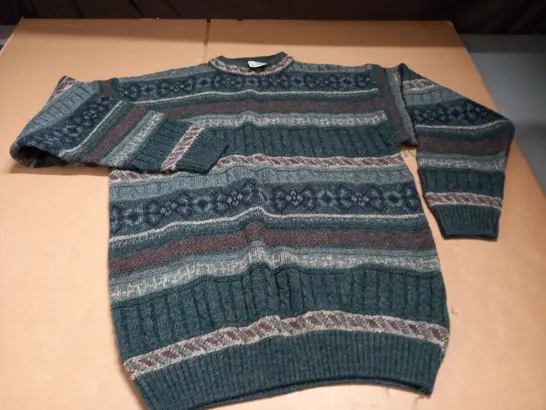 BURTONS GREEN PATTERNED JUMPER - S