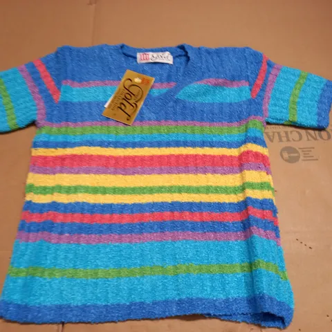 LARGE QUANTITY OF ASSORTED GOLD COLLECTION KNIT STRIPE JUMPERS IN MULTI - SIZE UNSPECIFIED