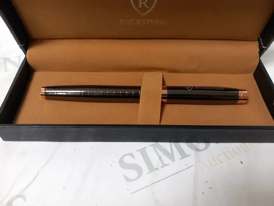 RUCKSTUHL STAINLESS STEEL LUXURY PEN IN GIFT BOX – HAND ASSEMBLED 