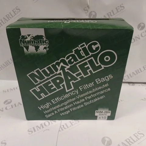 NUMATIC HEAP-FLO FILTER BAG 10-PACK - NVM/2BH