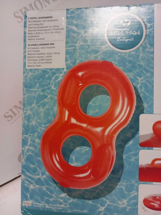 HI POOL DOUBLE SWIMMING RING WITH HEADRESTS 