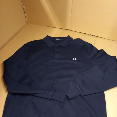 FRED PERRY POLO SHIRT IN NAVY BLUE SIZE LARGE