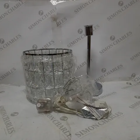 BOXED ROSAS GLASS DRUM TABLE LAMP