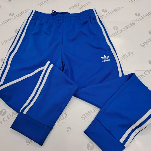 ADIDAS BLUE TRACK PANTS IN BLUE - UK S
