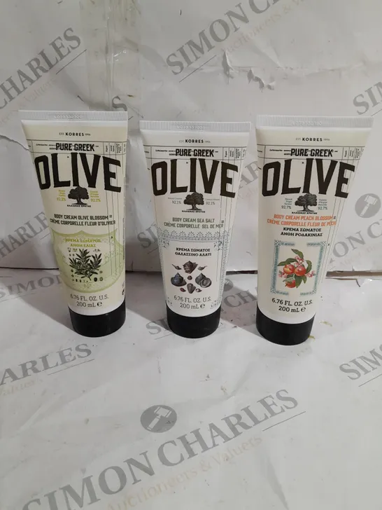 KORRES PURE GREEK OLIVE OIL ANTI-WRINKLE BODY CREAM TRIO