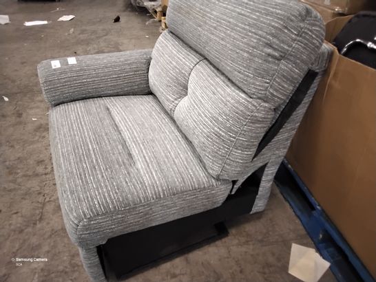 QUALITY DESIGNER G-PLAN BURFORD VICTORIA GREY FABRIC POWER RECLINING END SECTION 