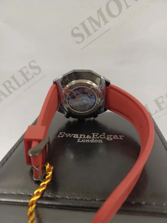  LIMITED EDITION SWAN & EDGAR HAND ASSEMBLED WATCH FORTRESS AUTOMATIC RED RRP £205