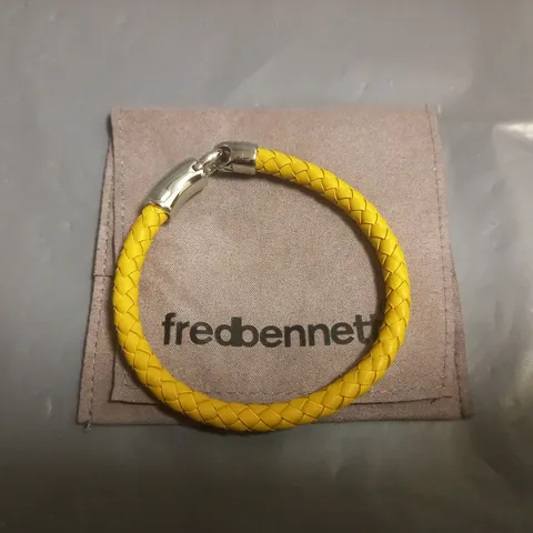 FRED BENNET STAINLESS STEEL ROPE BRACELET - YELLOW