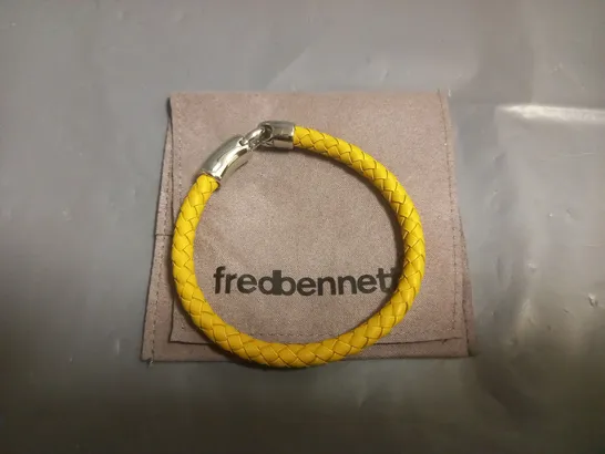 FRED BENNET STAINLESS STEEL ROPE BRACELET - YELLOW