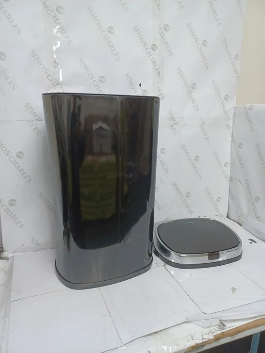 MORPHY RICHARDS CHROMA BLACK 42 LITRE SQUARE SENSOR BIN RRP £49.99