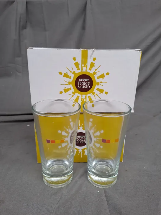 BOXED NESCAFE DOLCE GUSTO PAIR OF COLD DRINK  GLASSES (SET OF 2) - COLLECTION ONLY 