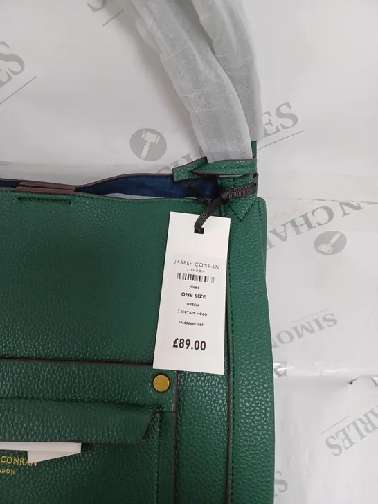 JASPER CONRAN GREEN 3 SECTION HANDBAG WITH TRAVEL BAG