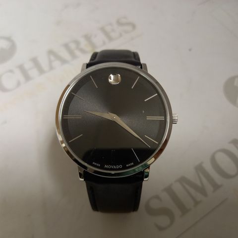 MOVADO ULTRA SLIM LEATHER STRAP WATCH - UNBOXED