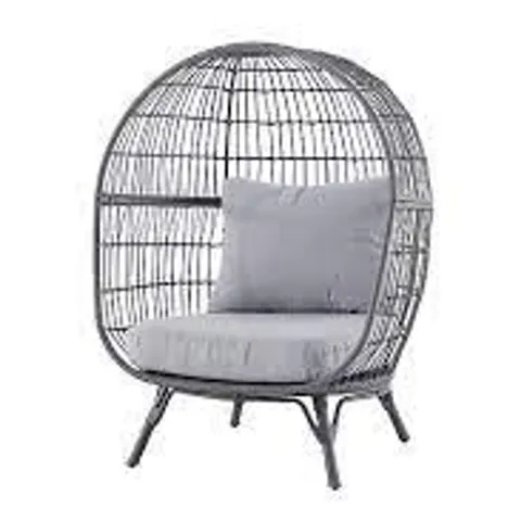 BOXED DESIGNER APOLIMA RATTAN EFFECT EGG CHAIR