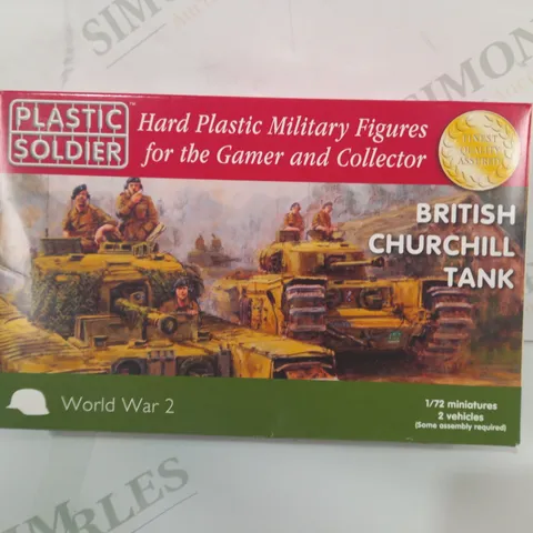 PLASTIC SOLDIER BRITISH CHURCHILL TANK 1/72 HARD PLASTIC MINIATURES