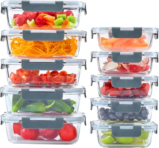 BOXED NEO 10-PIECE GLASS TUPPERWARE SET (1 BOX)