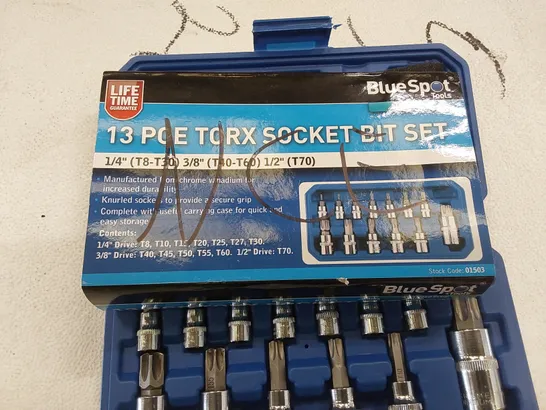 BLUESPOT 13 PIECE TORX SOCKET BIT SET 