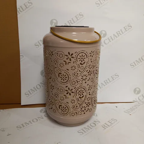 GARDEN REFLECTIONS SET OF 2 PATTERNED SOLAR LANTERNS