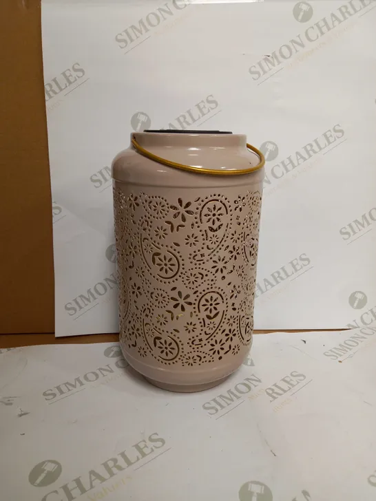 GARDEN REFLECTIONS SET OF 2 PATTERNED SOLAR LANTERNS