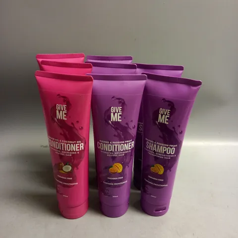 LOT OF 8 GIVE ME SHAMPOO AND CONDITIONER 300ML