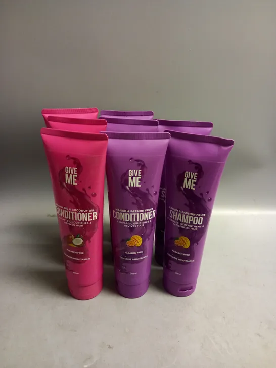 LOT OF 8 GIVE ME SHAMPOO AND CONDITIONER 300ML