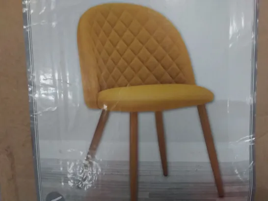 BOXED ASTRID CHAIR IN YELLOW - H77 X W50 X D54 CM 