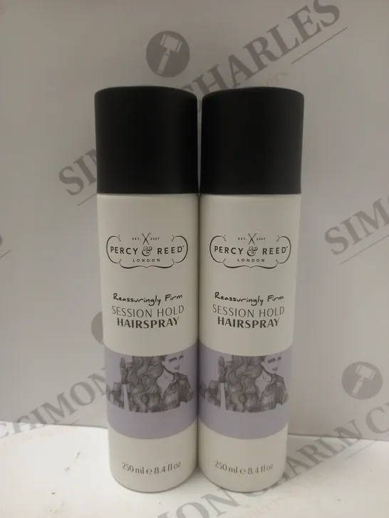 SET OF 2 PERCY & REED LONDON HAIR SESSION HOLD HAIRSPRAY 250ML