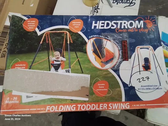 HEDSTORM FOLDING TODDLER SWING RRP £54.99