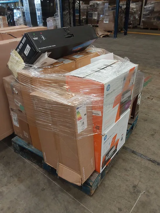 PALLET TO CONTAIN APPROX 12 ASSORTED TVS, PRINTERS AND COMPUTER MONITORS - MODELS, SIZES AND CONDITIONS MAY VARY 