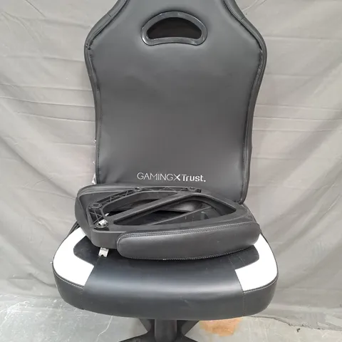 GX TRUST GAMING CHAIR IN BLACK/WHITE - COLLECTION ONLY