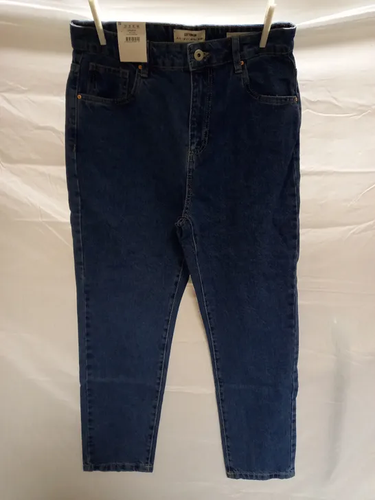 BOX OF APPROX 12 BRAND NEW COTTON:ON MOM JEANS - COOGEE BLUE SIZE AUS 14