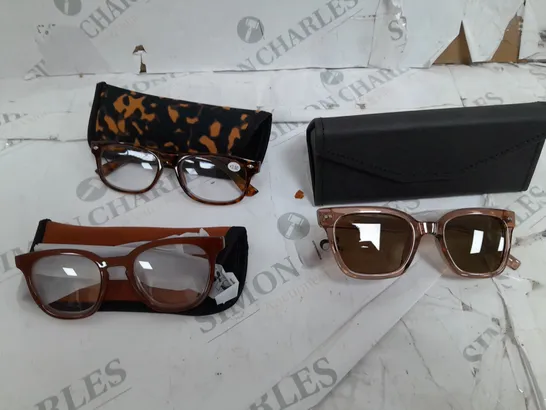 HUMMINGBIRD POLARISED SUNGLASSES & READER 3PC SET TAN MIX 3.5