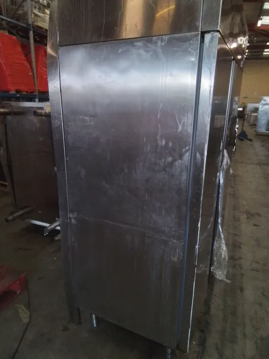 LARGE COMMERCIAL DOUBLE DOOR STAINLESS FOOD REFRIGERATOR UNIT 