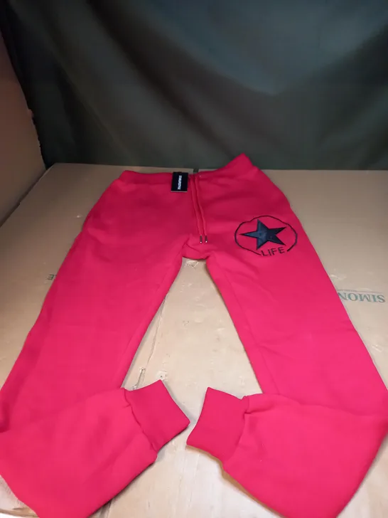 STAR LIFE STYLE TRACKSUIT BOTTOMS IN RED SIZE XL