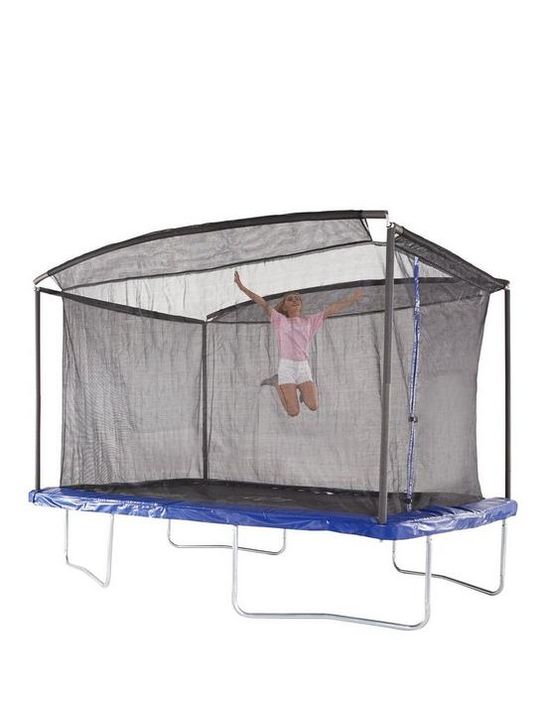 BOXED SPORTSPOWER 10 X 8FT RECTANGULAR TRAMPOLINE WITH EASI-STORE (2 OF 2 BOXES) RRP £252.99