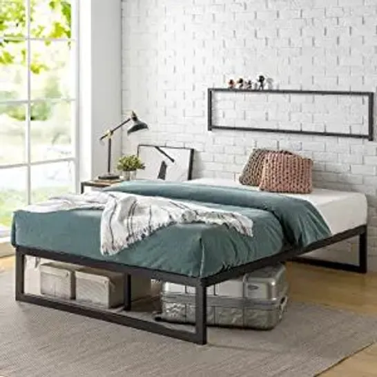 BOXED BED FRAME - DOUBLE BLACK 