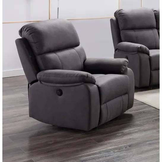 TALENCE ELECTRIC RECLINING ARM CHAIR(NO BACK) COLOUR: DARK GREY