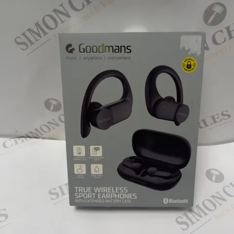 BOXED AND SEALED GOODMANS TRUE WIRELESS SPORTS HEADPHONES