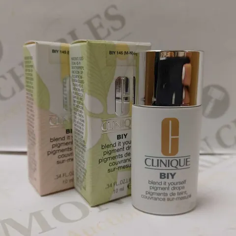 LOT OF 2 X 10ML CLINIQUE BIY BLEND IT YOURSELF PIGMENT DROPS - 145 (M-N)