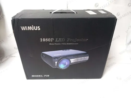 BOXED WIMIUS 1080P LED PROJECTOR HOME THEATER MODEL P20